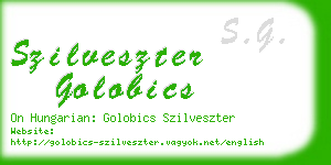 szilveszter golobics business card